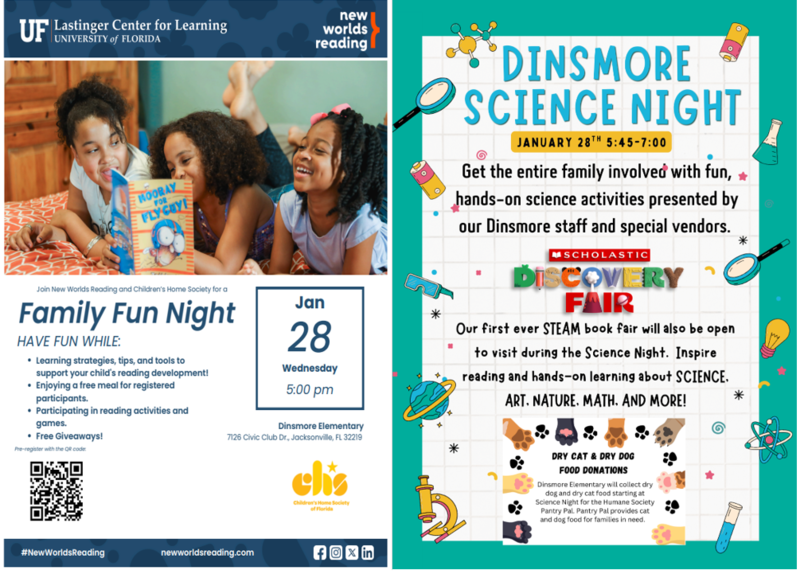 Science Night New World Reading Flyer