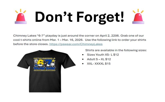 Play Day Tee Order Form