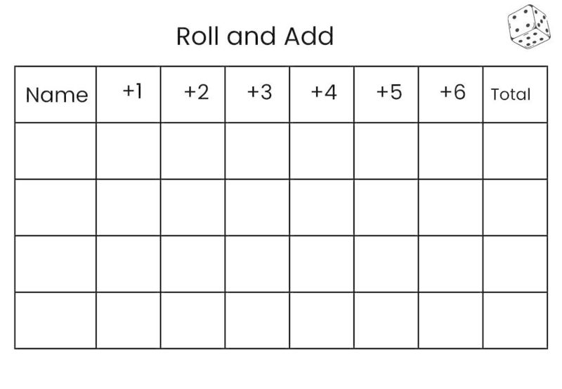 Roll and Add 1-6