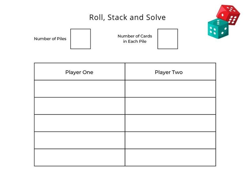 Roll Stack and Solve Gameboard