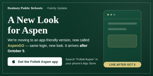 Mobile Friendly AspenGo app