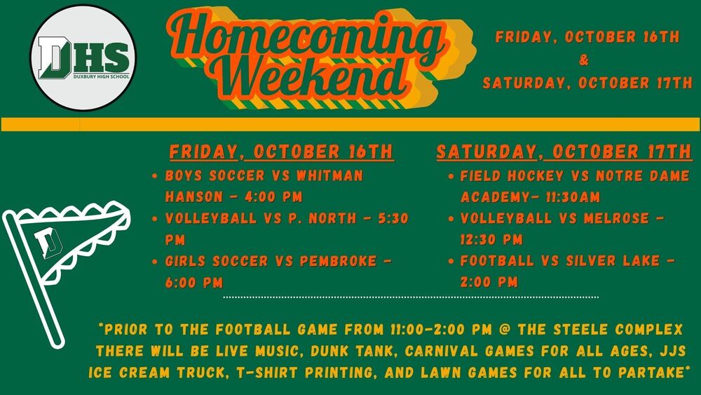 DHS Homecoming Schedule