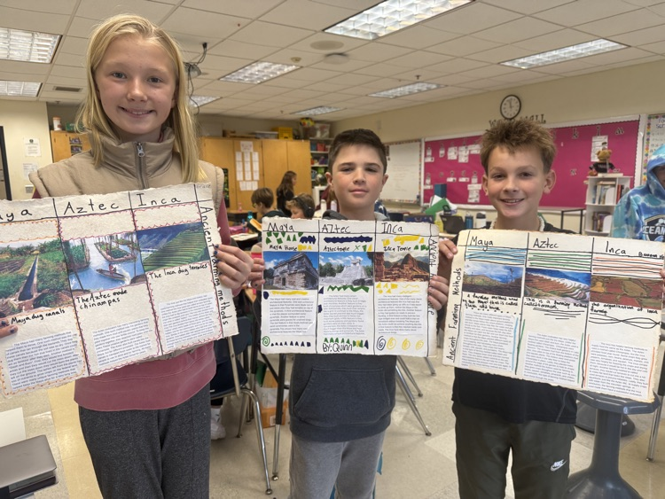 Alden students Ancient Civilization projects