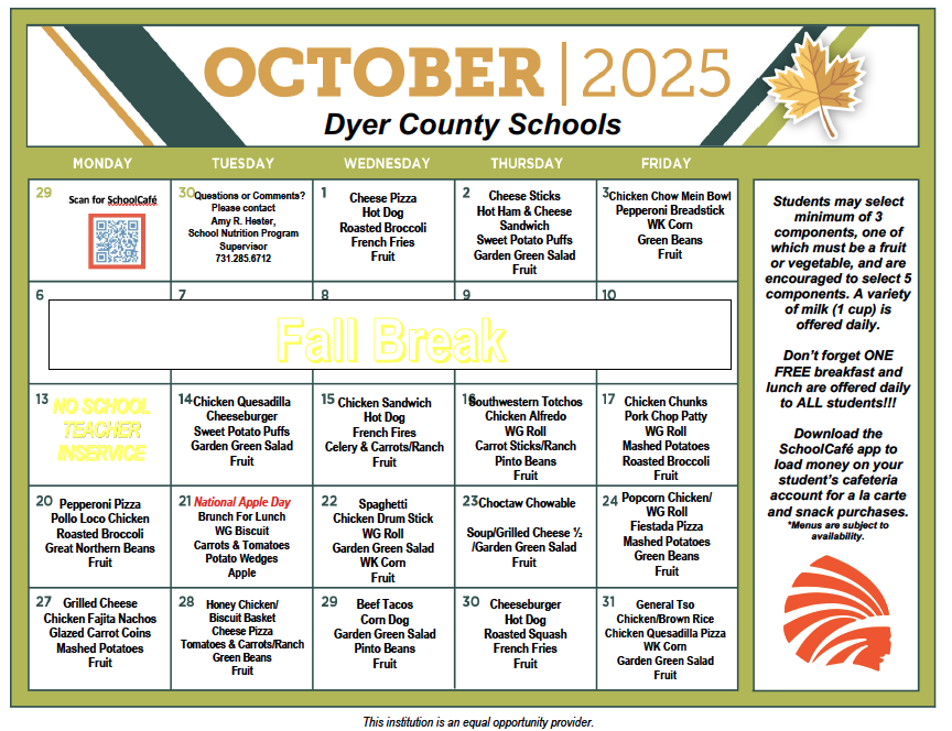 october menu