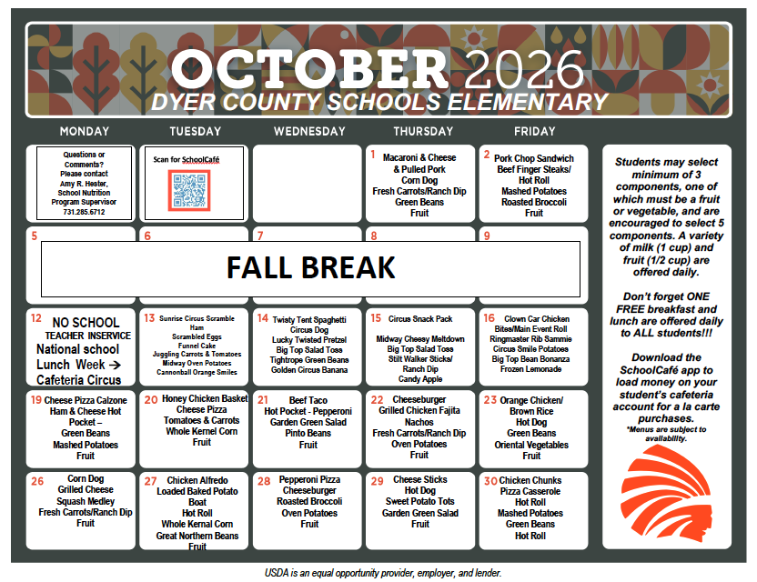 october menu
