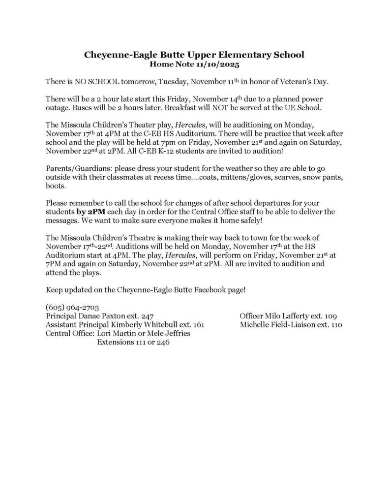 Home Note 11 -10 -25