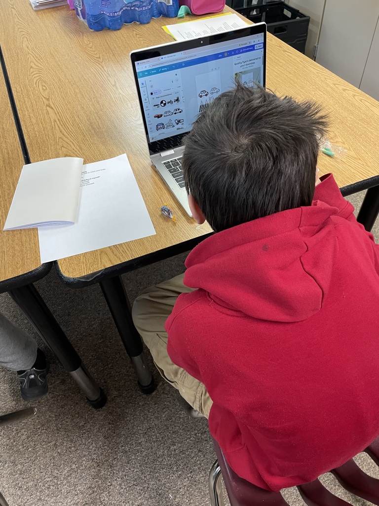 Student is designing a coloring page