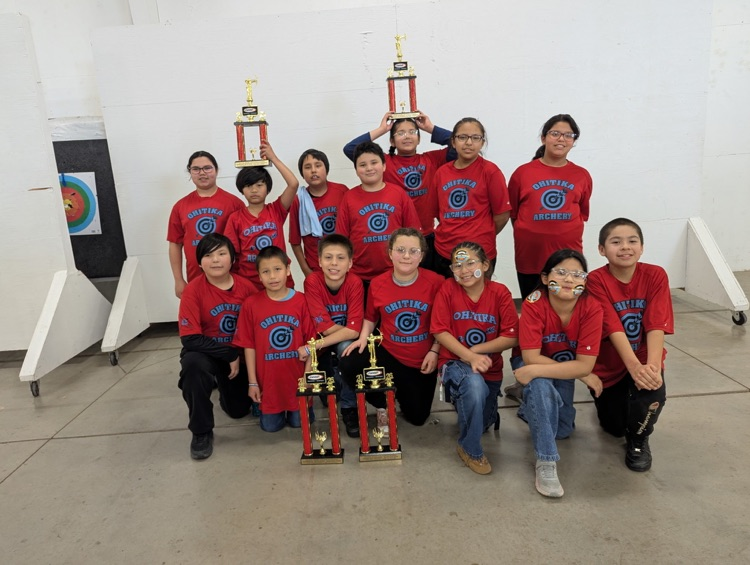 Ohitika Archery with their trophies. 