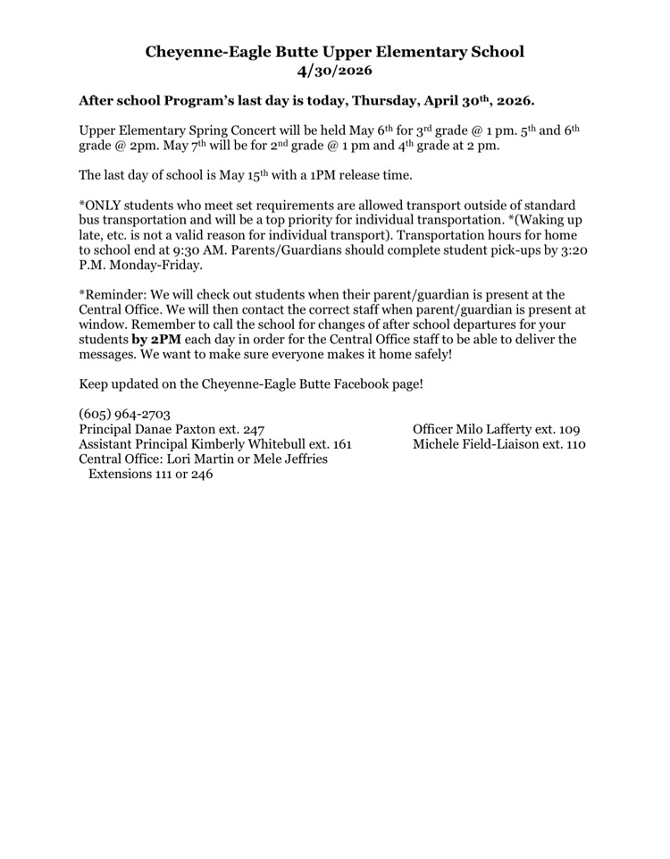 C-EB Upper Elementary Home Note  