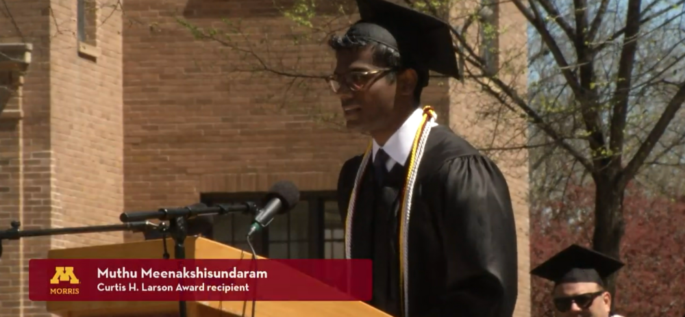 Student Speaker Muthu Meenakshisundaram