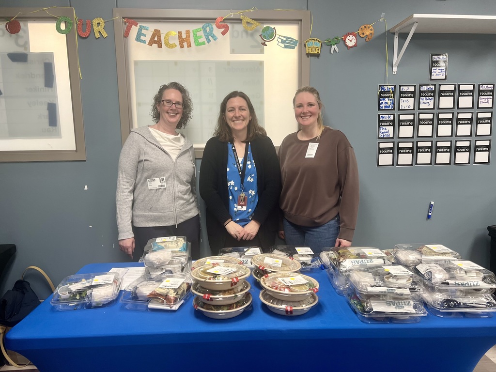 PTO members with table of food