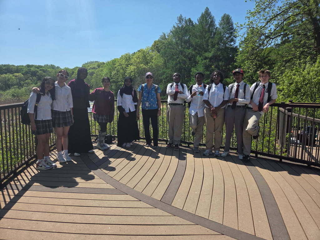 eighth graders at arboretum