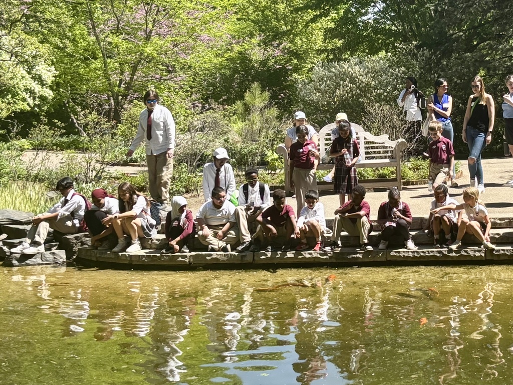 eighth graders at arboretum