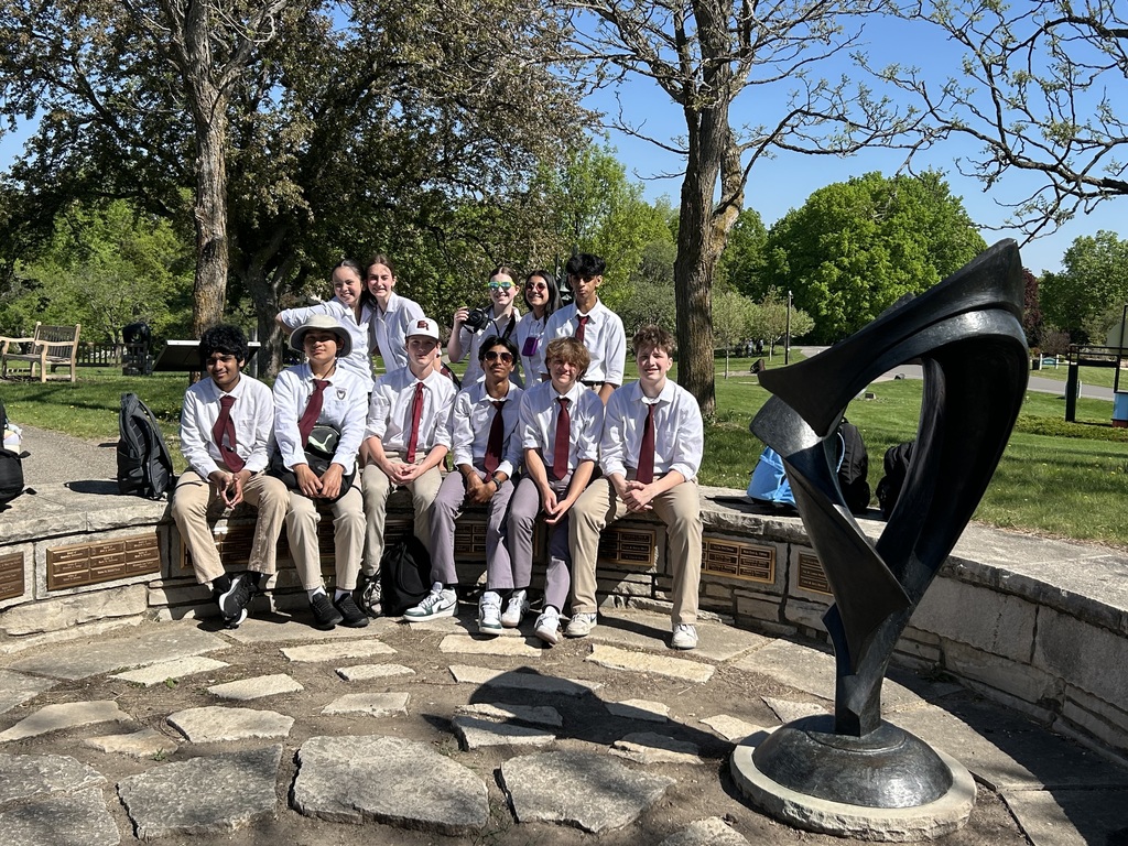 eighth graders at arboretum