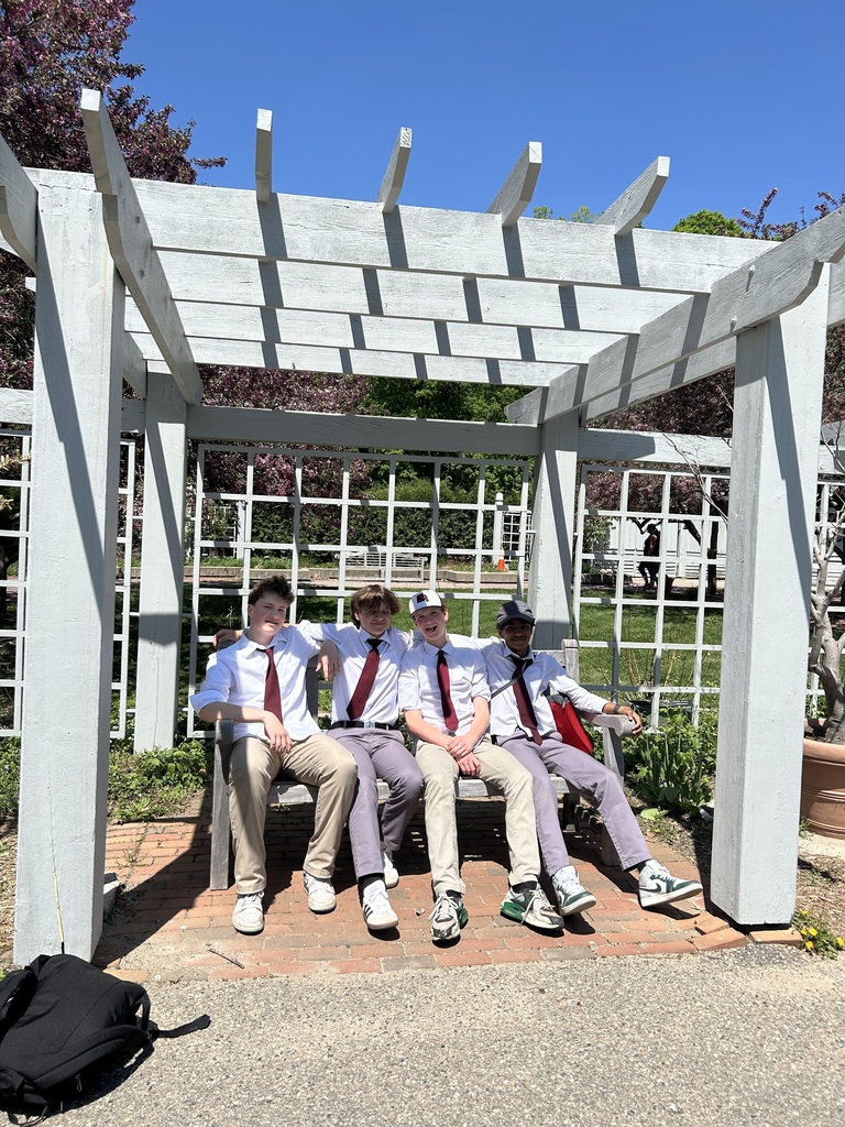 eighth graders at arboretum