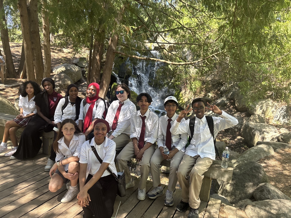 eighth graders at arboretum