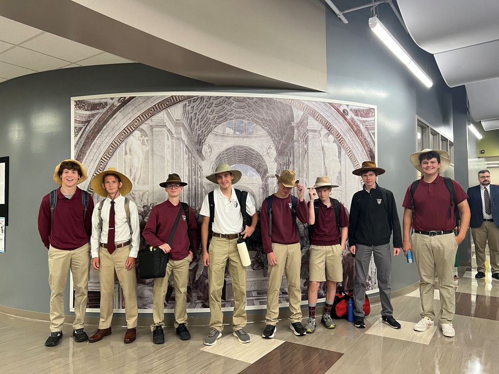 students in hats