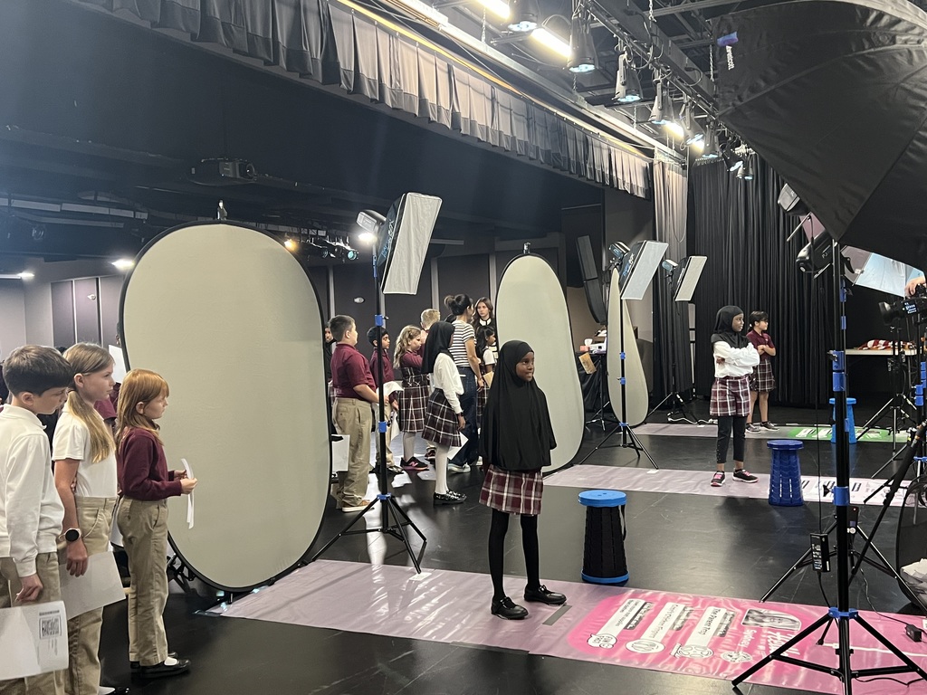 Student posing for school portraits