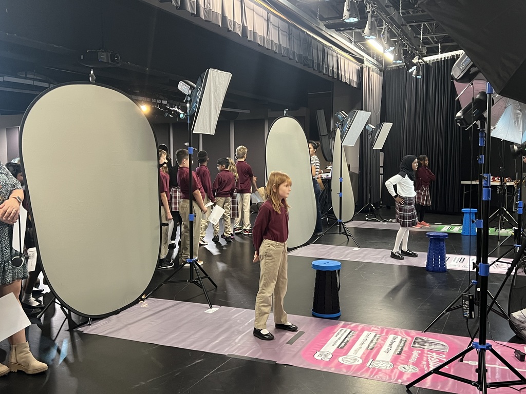 Student posing for school portraits
