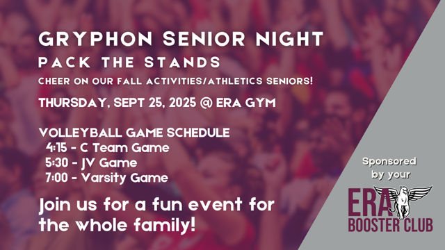 gryphon senior night poster