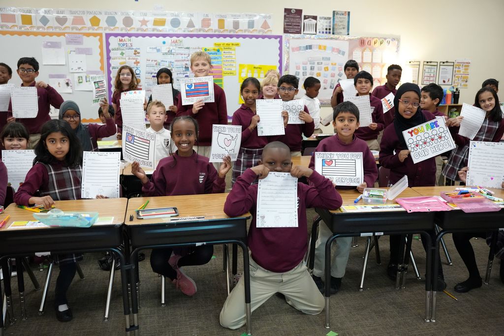 veterans day students