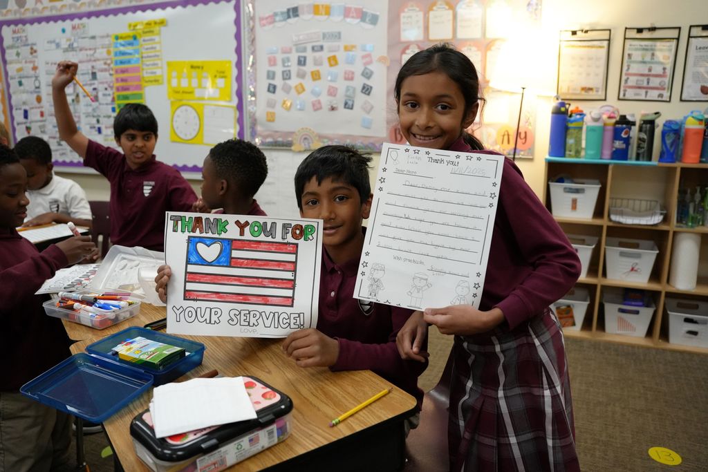 veterans day students