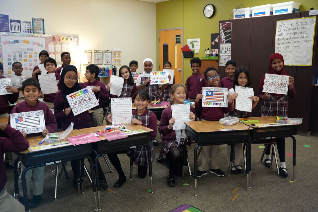 veterans day students