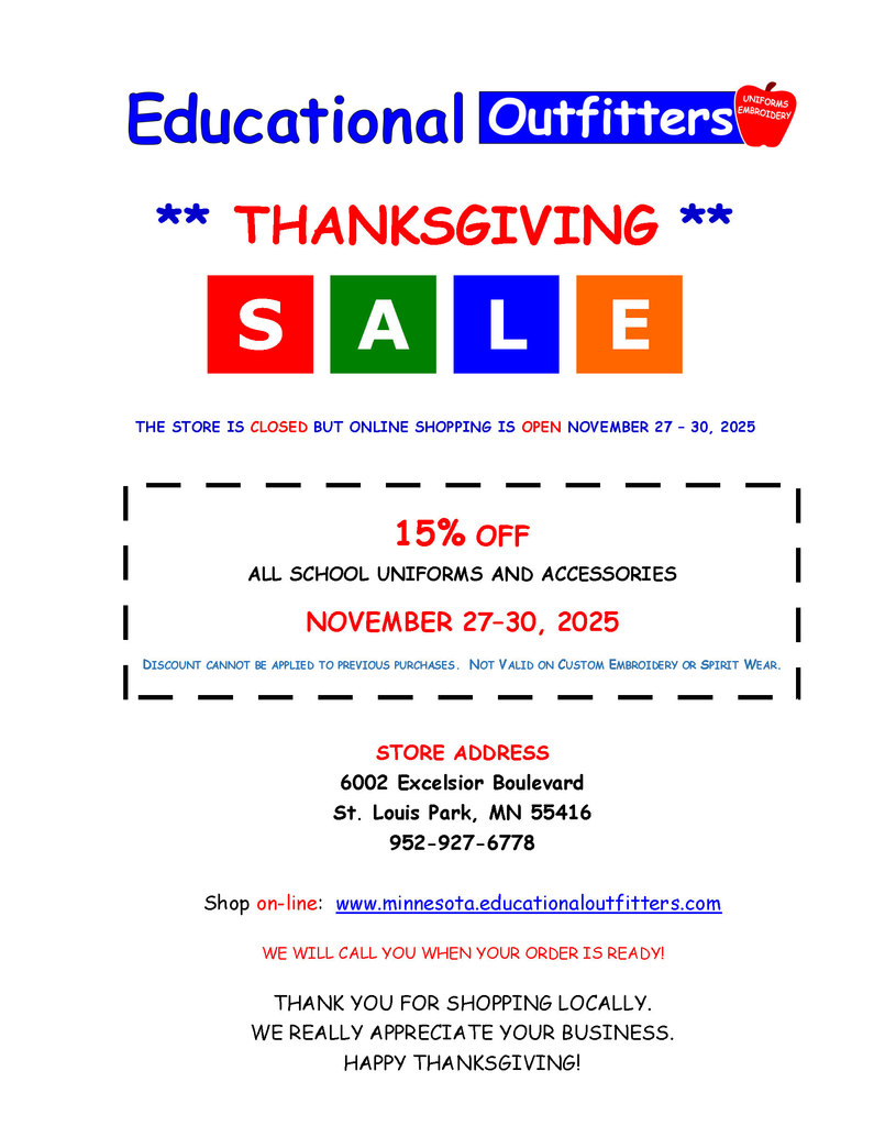 educational outfitters sale