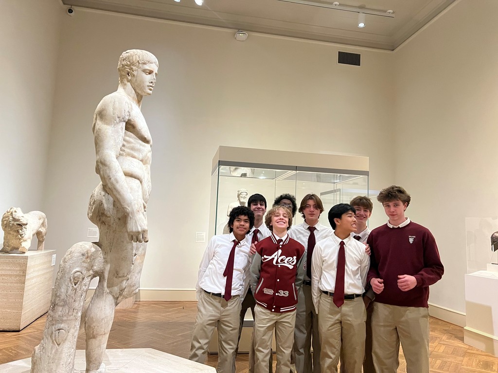 students at art museum