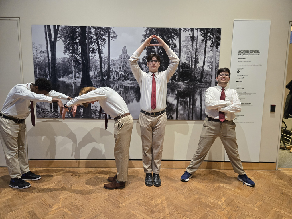 students at art museum