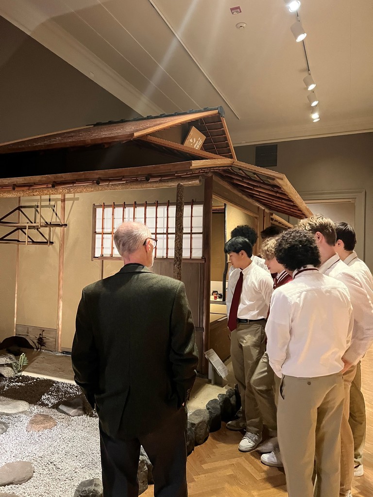 students at art museum