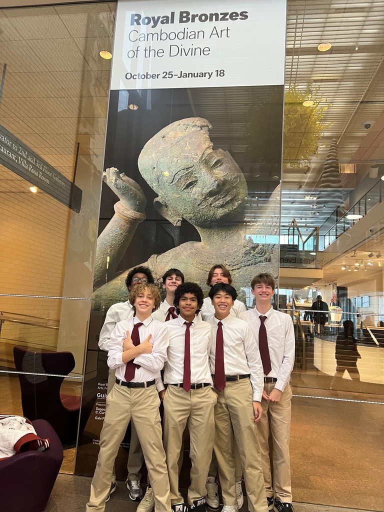 students at art museum