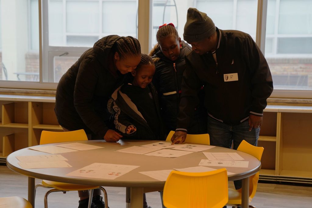 family in the classroom