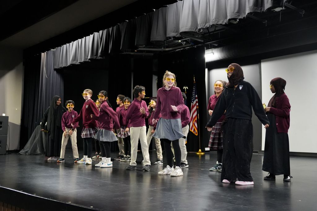 students playing game