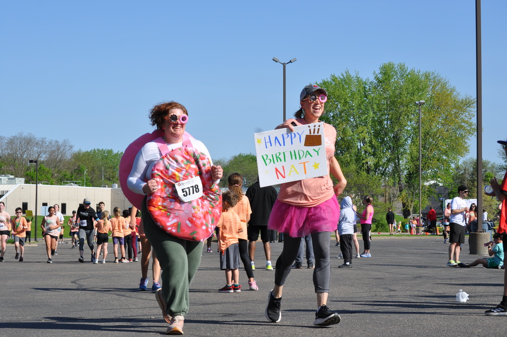 donut costume running