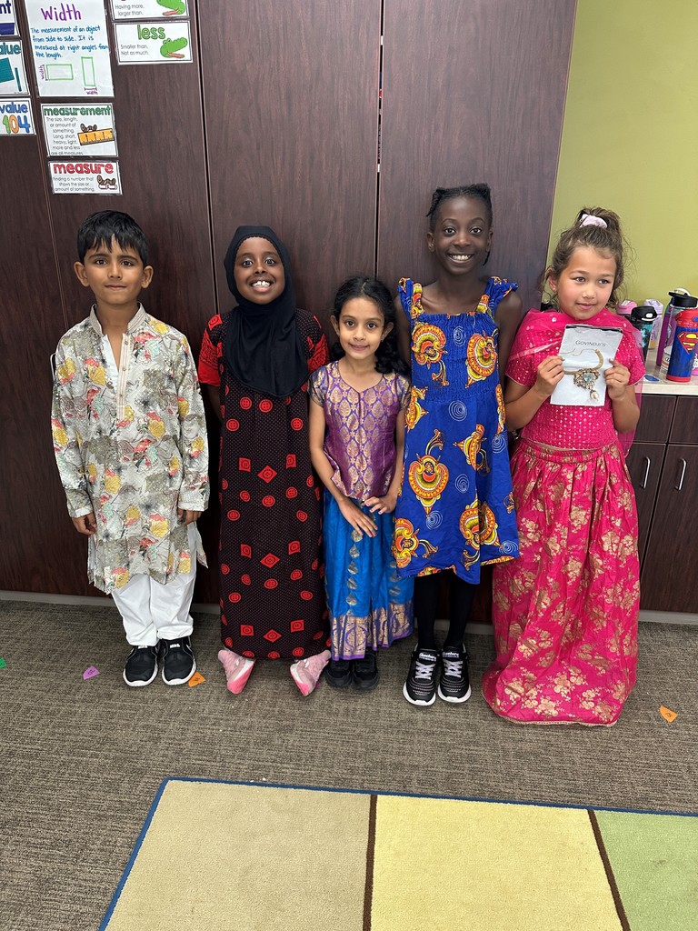 students in cultural wear