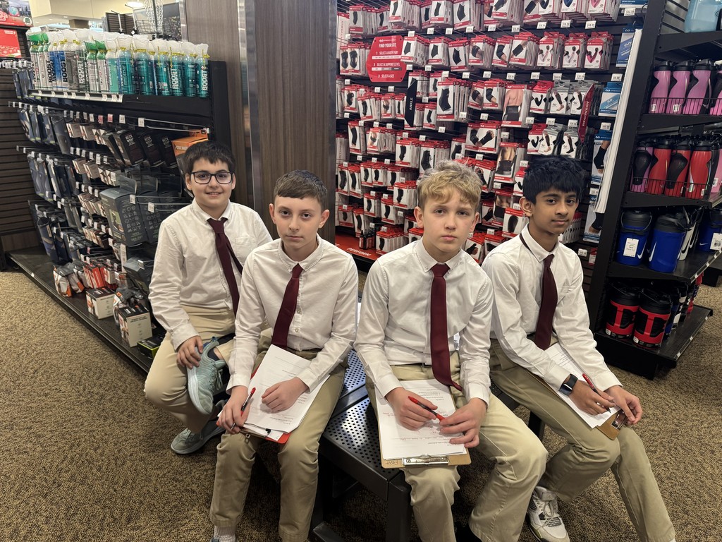 students in mall