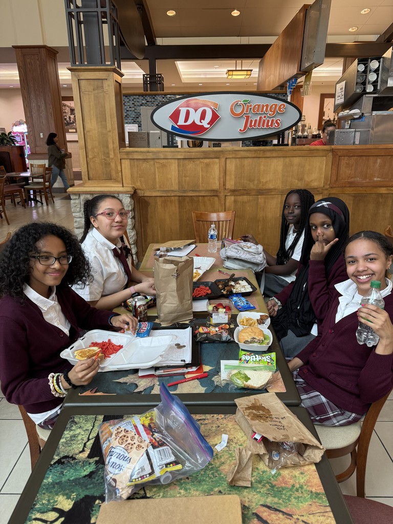 students in food court