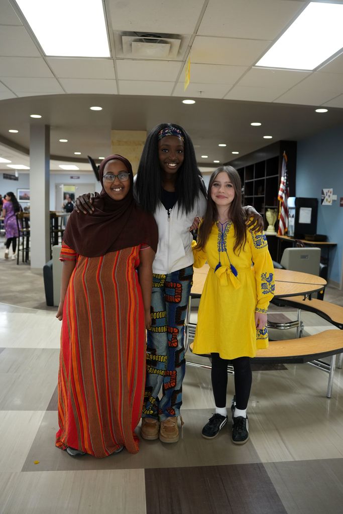 students in cultural wear