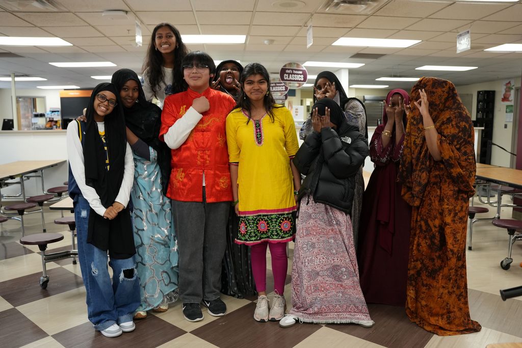 students in cultural wear