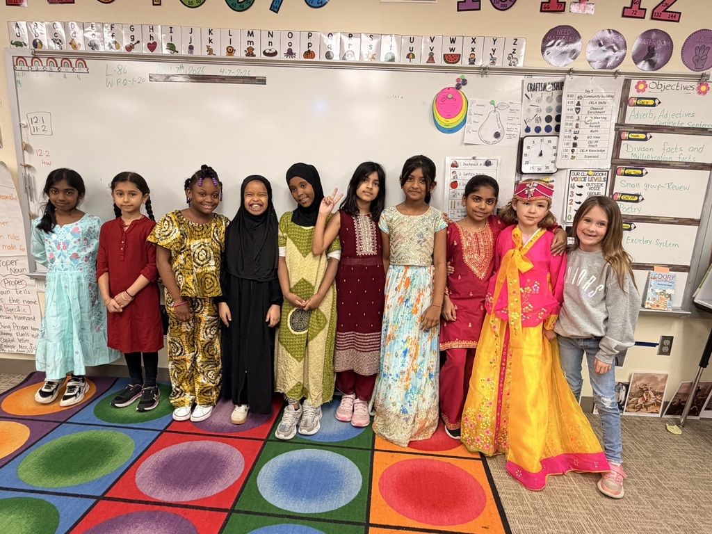 students in cultural wear