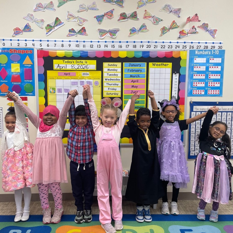 students dressed up as different careers