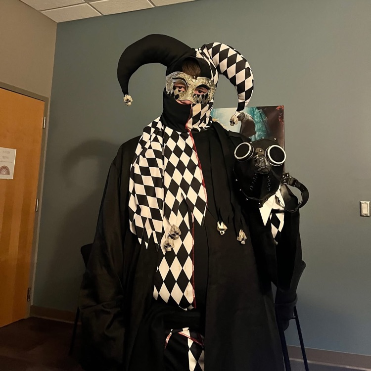 student dressed as a jester