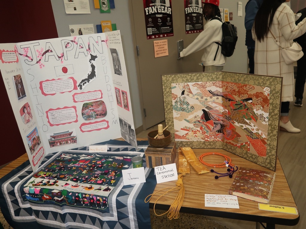 japan poster and table