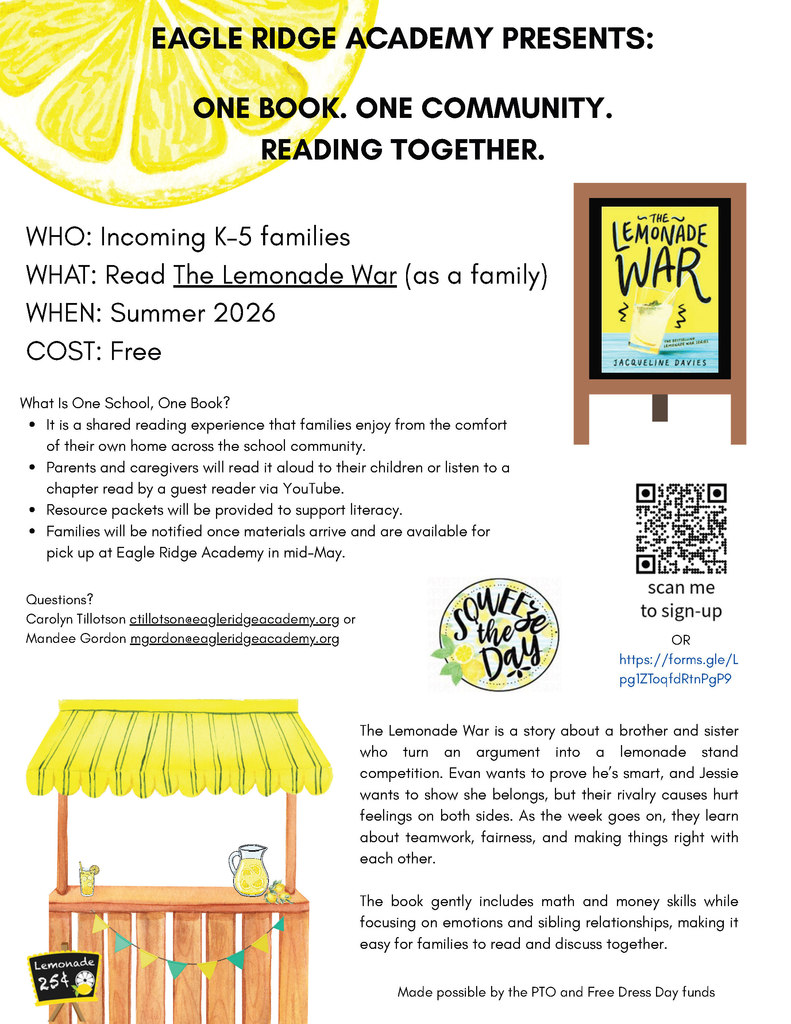 one school, one book poster
