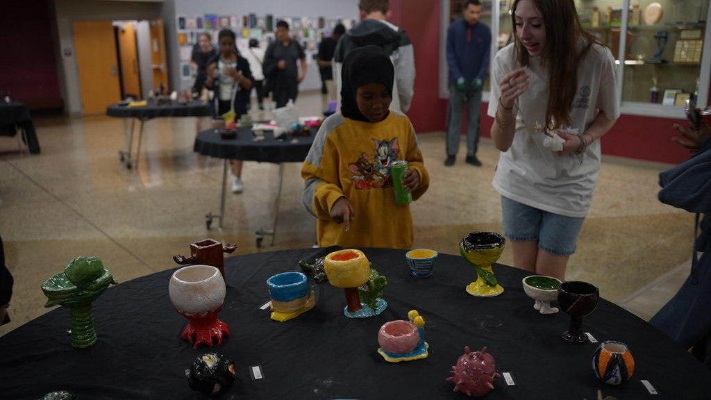 pottery table