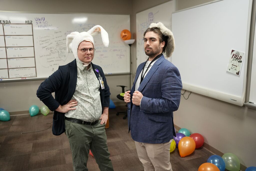teachers in hats