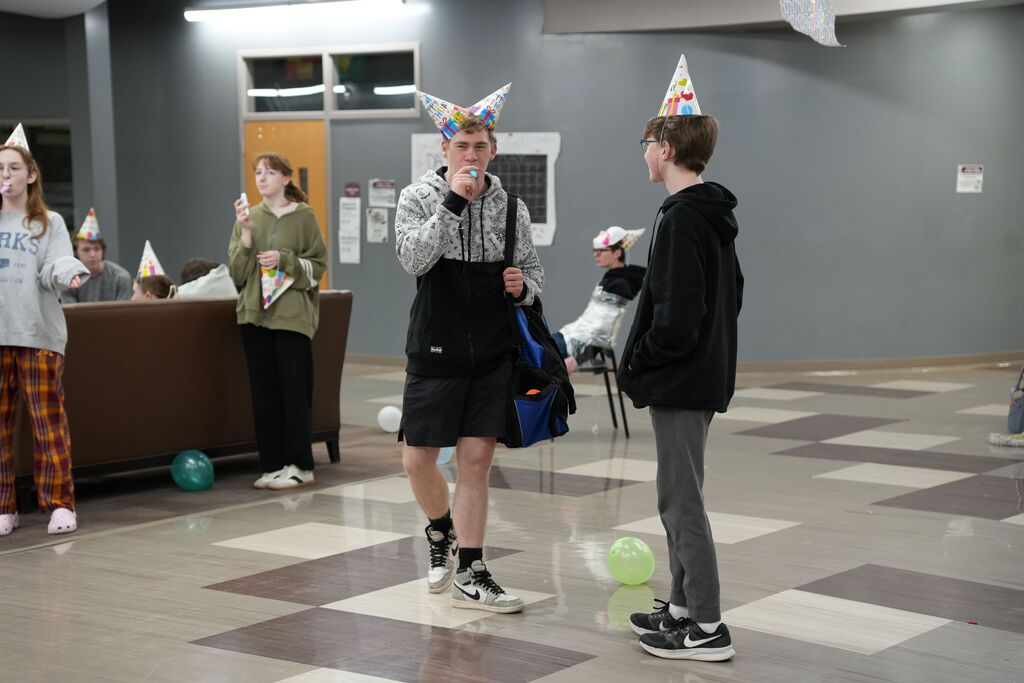 students in hats