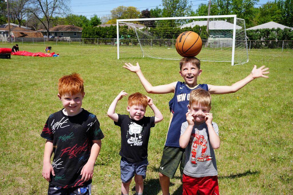 boys being goofy