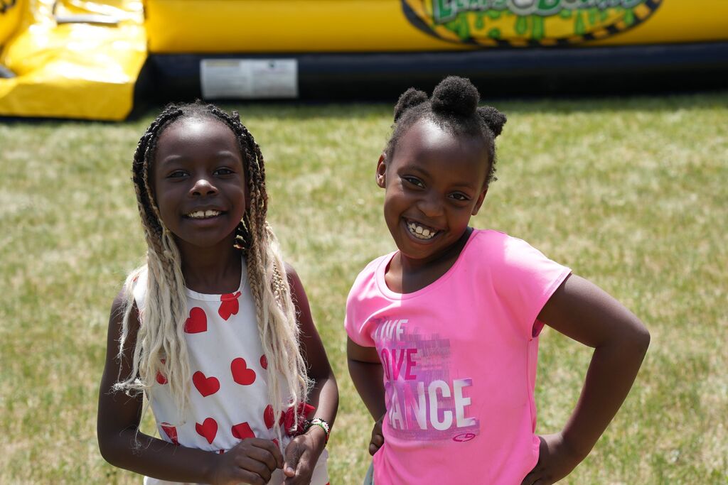 girls smiling